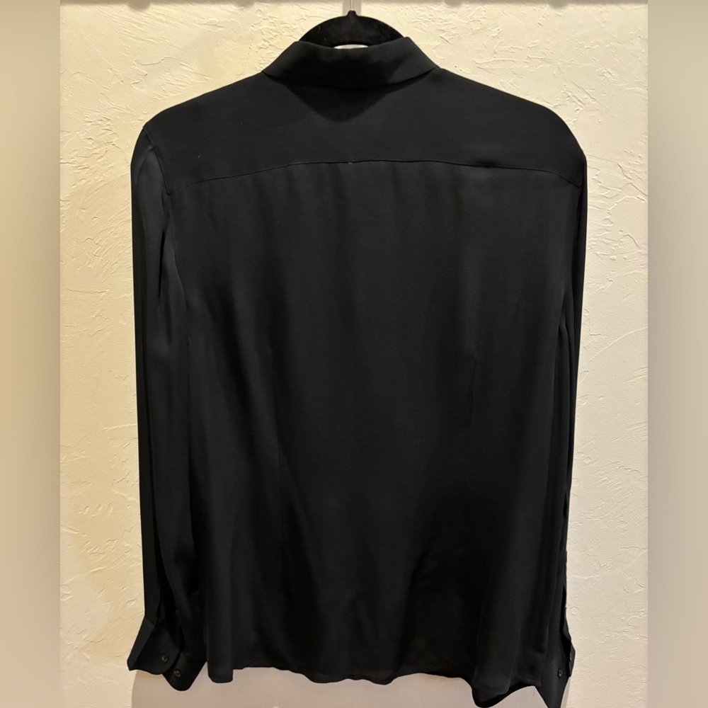 Ralph Lauren Silk Black Blouse Size 12 - Picture 3 of 4